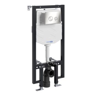 Система инсталляции для унитазов WasserKRAFT Vils 56TLT.010.ME.BN01 с кнопкой смыва никель