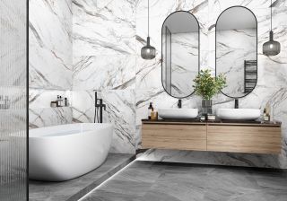 Керамогранит Delacora Каррара Церсей / Carrara Cersei D30020M матовый карвинг 300х600