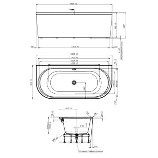 Ванна акриловая Am.Pm X-Joy W94A-180U80W-A 180x80 см
