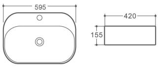 Раковина Art&Max 59см белый AM1630-A Раковина Art&Max 59см белый AM1630-A