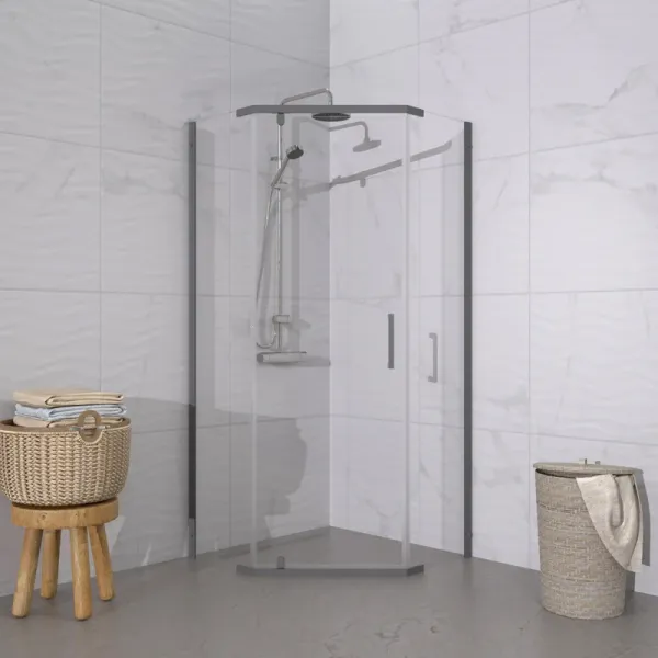 Душевой уголок Triton Дека -Графит Щ0000073929 90x90 см профиль графиит стекло прозрачное