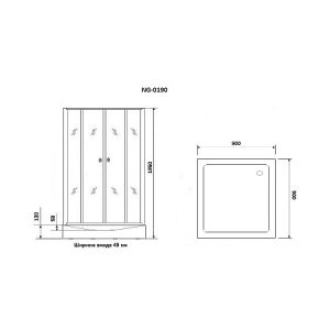 Душевой уголок NIAGARA NOVA NG-0190-14 90Х90 с поддоном