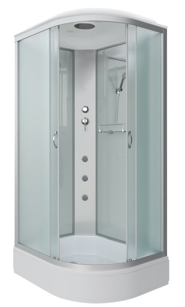 Душевая кабина Niagara NG-33294-14LG с гидромассажем 120x90см серебро/матовое