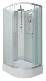 Душевая кабина Niagara NG-33984-14LBKT 90x80см серебро/матовое