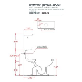 Унитаз Artceram HERMITAGE HEV002 01 00 белый Унитаз Artceram HERMITAGE HEV002 01 00 белый