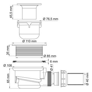 СИФОН ДЛЯ ПОДДОНА WASSERKRAFT D455 СИФОН ДЛЯ ПОДДОНА WASSERKRAFT D455