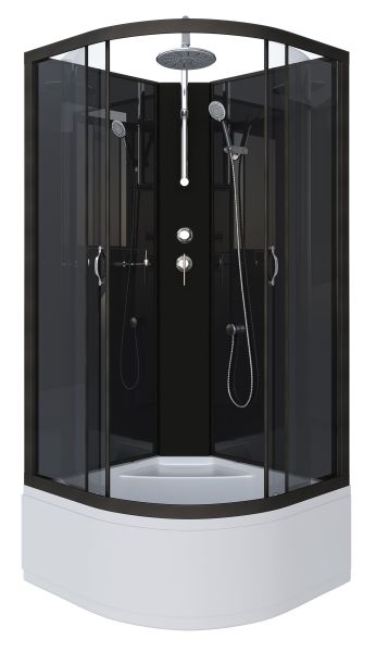 Душевая кабина Niagara NG-6508-14BKT 90x90см чёрный/тонированное