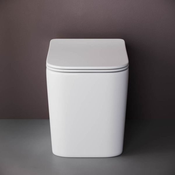 Приставной унитаз Ceramica Nova Cubic CN1809 безободковый белый