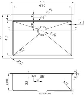 Мойка кухонная Zorg Inox R R 7551