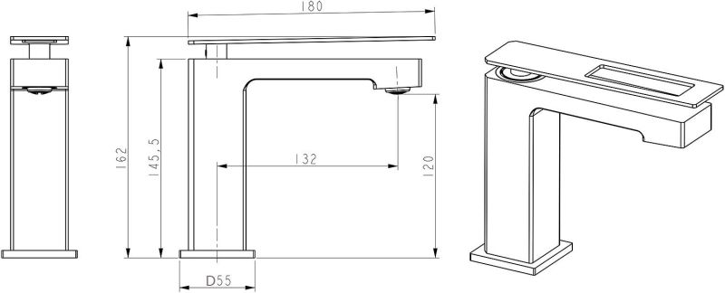 Смеситель для раковины Boheme Q 141-BB.2 чёрный