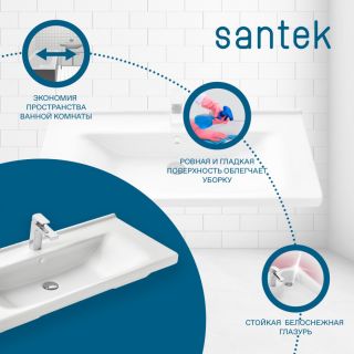 Раковина Santek Миранда 1WH302249 100 см