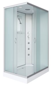 Душевая кабина Niagara NG-43085-14QG с гидромассажем 100x80см серебро/матовое