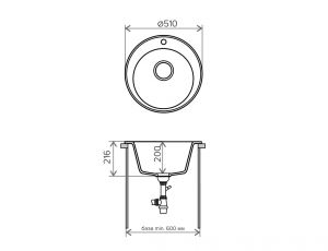 Мойка кухонная Tolero Classic R-108 серый металлик 825057