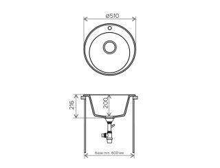 Мойка кухонная Tolero Classic R-108 серый металлик 825057