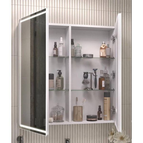 Зеркальный шкаф с подсветкой Vigo Geometry 118 80 см