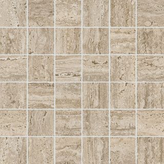 Керамогранит Kerama Marazzi KMD2MSA010GR Декор Про Травертин мозаичный бежевый тёмный матовый обрезной 30x30x0,9