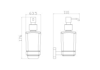 Дозатор для мыла Wonzon & Woghand Still WW-6633 хром