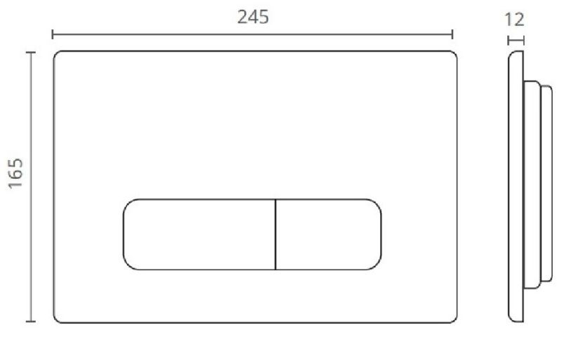 Кнопка смыва Ctesi Keen BK0202103 хром матовый