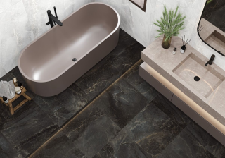 Керамогранит New Trend Инфинити темный / Infinity Dark D60254M d матовый 600х600