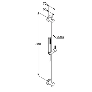 Душевой гарнитур Kludi Nova Fonte 20840N5-15 брашированный никель