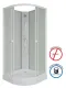 Душевая кабина Niagara Promo P80/13/MT/BK 80x80 см без крыши профиль белый стекло матовое