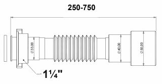 Гофра Bettoserb 125381 для раковины/мойки 1 1/4" - 40/50мм Гофра Bettoserb 125381 для раковины/мойки 1 1/4" - 40/50мм