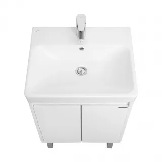 Тумба под раковину Aquaton Сканди 1A278801SD010 55 см белый глянцевый/белый матовый