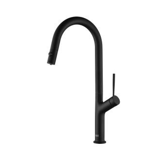 Смеситель для кухни AQUAme Cucina AQM9905MB с выдвижным изливом чёрный матовый