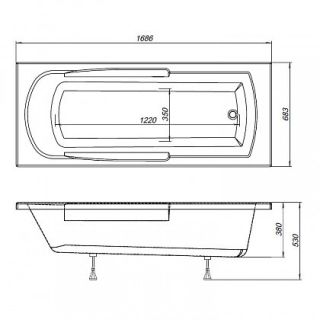 Панель фронтальная Aquanet Extra 170