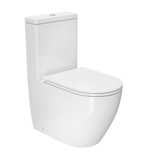 Унитаз-компакт D&K Matrix DT1397016 безободковый белый Унитаз-компакт D&K Matrix DT1397016 безободковый белый