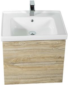 Подвесная тумба под раковину Art&Max Techno 60см дуб мелфорд AM-Techno-600-2C-SO-LW823