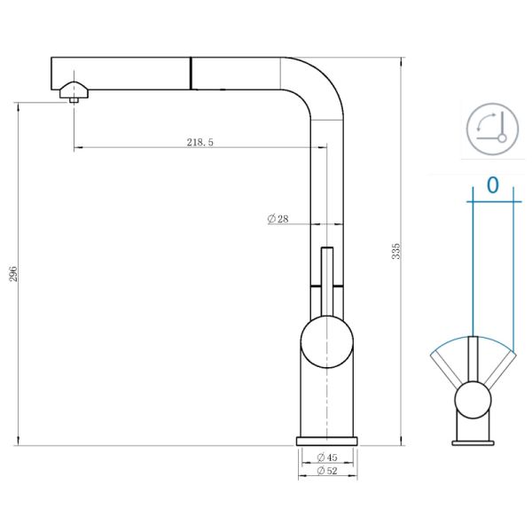 Смеситель для кухни Grandex Aqua Handy-P 9020962 медь