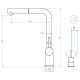 Смеситель для кухни Grandex Aqua Handy-P 9020963 графит