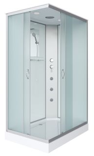 Душевая кабина Niagara NG-43295-14QG с гидромассажем 120x90см серебро/матовое