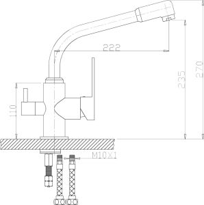 Смеситель для кухни ZORG Sanitary ZR 319 YF-33
