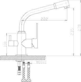 Смеситель для кухни ZORG Sanitary ZR 319 YF-33 Смеситель для кухни ZORG Sanitary ZR 319 YF-33