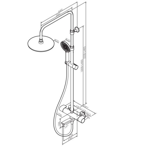 Душевая система AM.PM  X-Joy F0785A599 золото