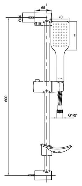 Душевой гарнитур E.C.A. Tiera 102846029EX золото