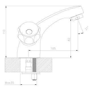 Смеситель для раковины Decoroom хром DR45011R Смеситель для раковины Decoroom хром DR45011R