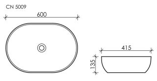 Раковина Ceramica Nova Element CN5009 60см белый Раковина Ceramica Nova Element CN5009 60см белый
