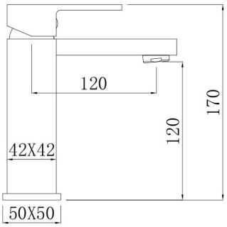 Смеситель для раковины Comforty чёрный матовый FC045A-CMT Смеситель для раковины Comforty чёрный матовый FC045A-CMT
