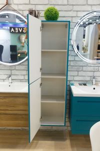 Шкаф подвесной Art&Max Platino 40x150см бирюзовый матовый AM-Platino-1500-2A-SO-TM