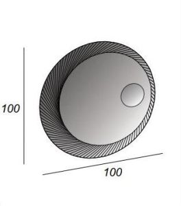 Зеркало с LED подсветкой Cezares 100x100 Bellagio 45011