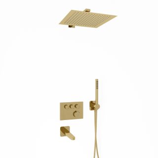 Душевой комплект WasserKRAFT Sauer Thermo A7158.183.261.280.197.281.187 T с термостатом золото