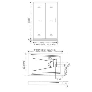 Душевая дверь Good Door Jazze WTW-110-G-BR стекло матовое
