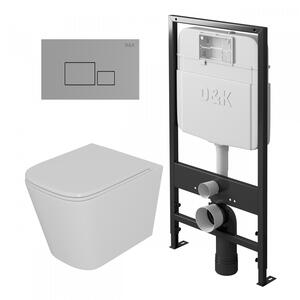 Комплект D&K DS1511606 инсталляция DI8055119 унитаз DT1516016 клавиша смыва DB1519001