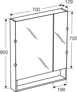 Зеркальный шкаф Roca Gap ZRU9302886