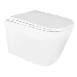 Унитаз подвесной Azario Esconda AZ-2805E безободковый с микролифтом белый