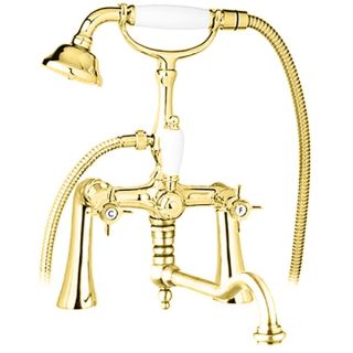 Смеситель на борт ванны с поворотным изливом, золото Cezares LORD-PBV2-03/24-Bi