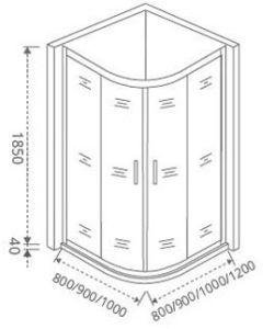Душевой уголок Good Door Jazze R-90-G-BR
